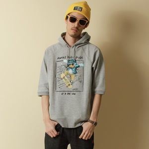 Vintage Streetwear 90s Prep Duck Dude B One Soul Short Sleeve Hoodie Sweatshirt